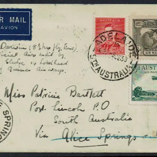 1938 (9th June) Adelaide to Darwin by Super ...