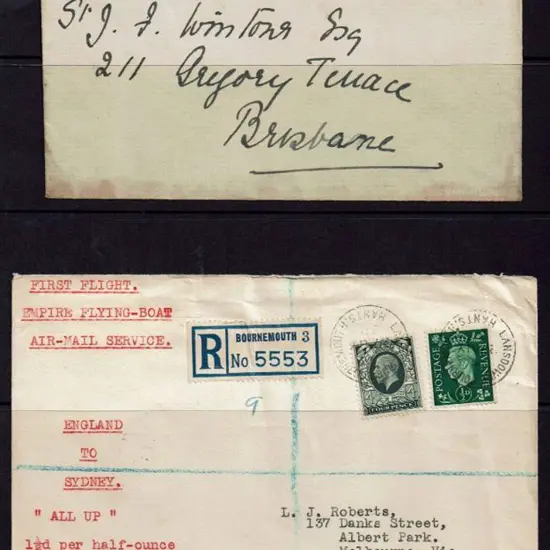 1938 (27th July) England to Australia by Flying ...