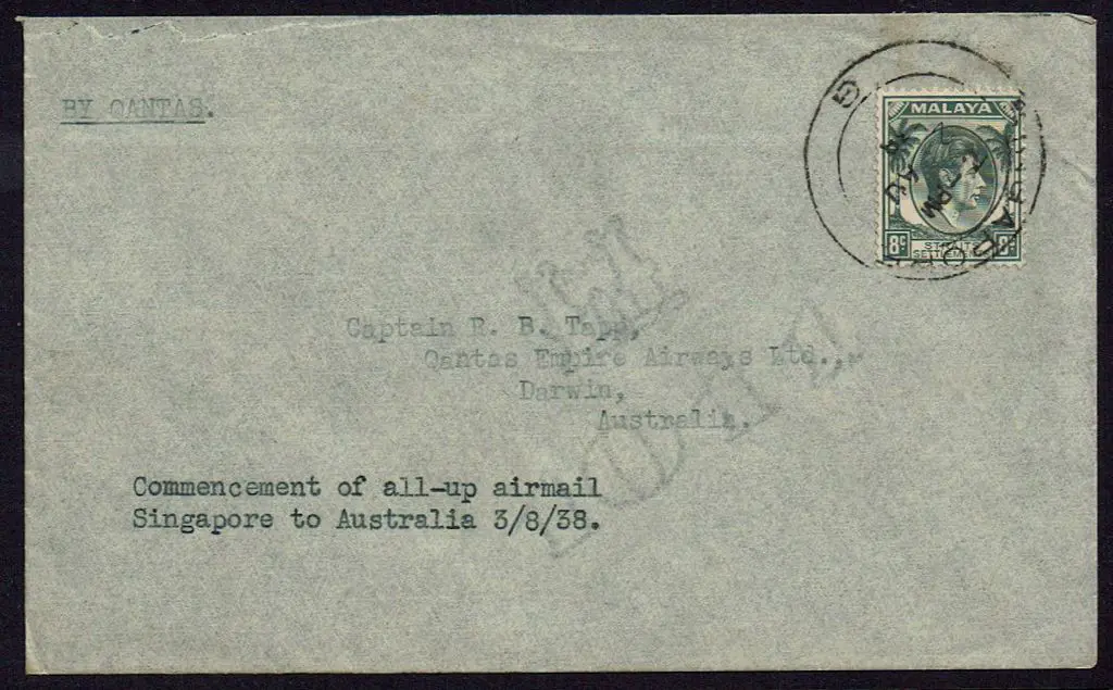 1938 (28th July) Singapore to Australia ... Image 1++