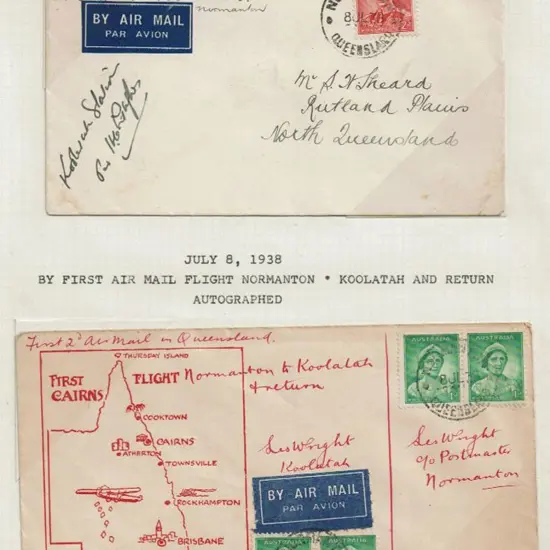 1938 (8th July) Normanton to Rutland Plains & ...