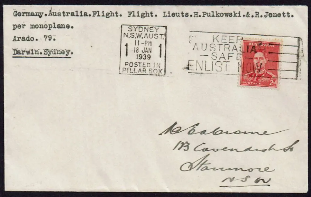 1938 (17th Dec) Darwin to Sydney unofficial flight ... Image 1++