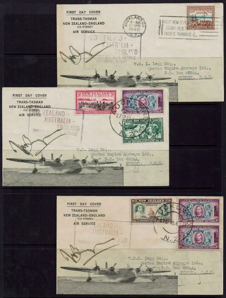 1940 (27th Apr) NZ to Australia illust Flying Boat ... Image 1++