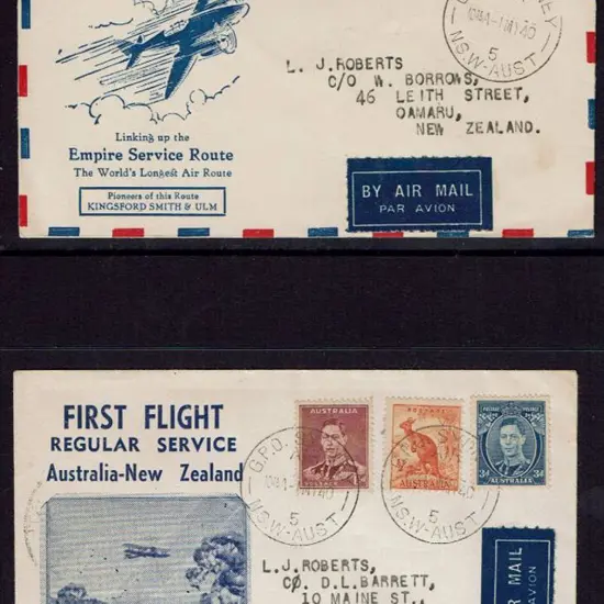 1940 (27th Apr) As above but one Registered Sydney ...