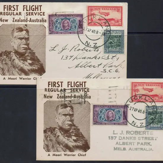 1940 (30th Apr) NZ to Australia with "First Flight ...