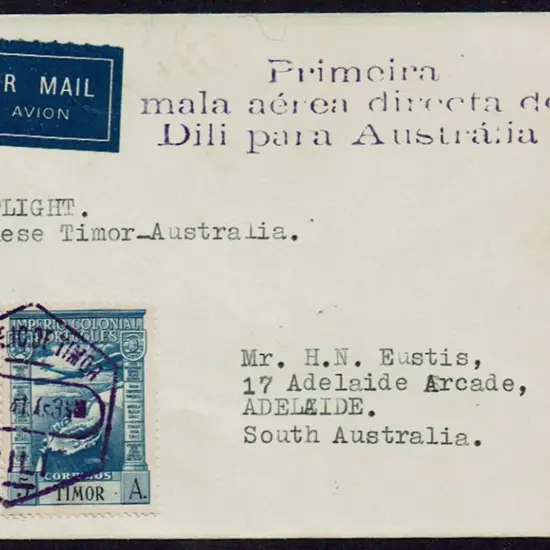 1941 (21st Jan) Dili (Portuguese Timor) to ...