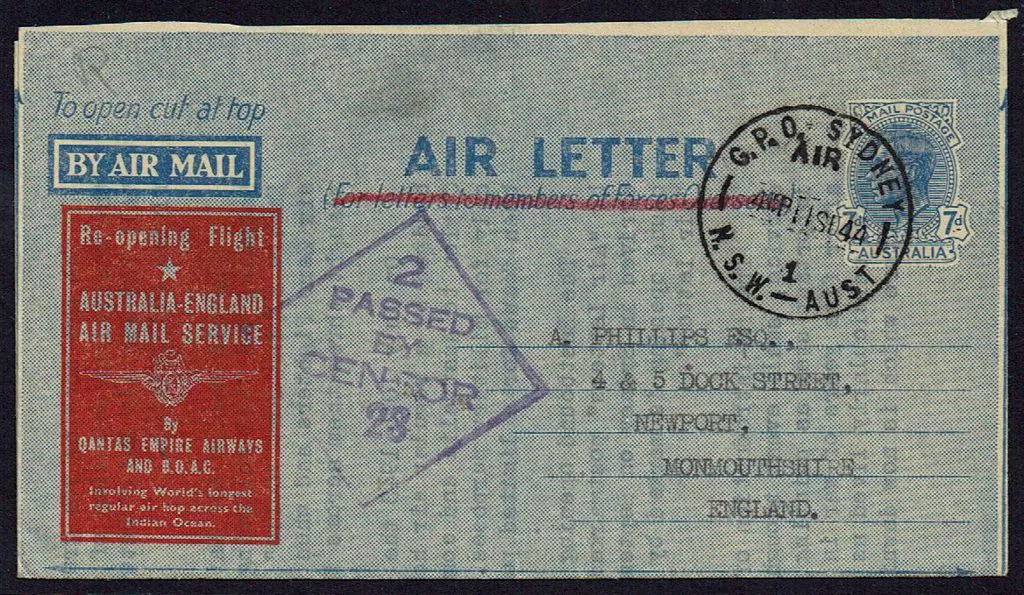1944 (11th Sept) "Re-Opening Flight ... Image 1++