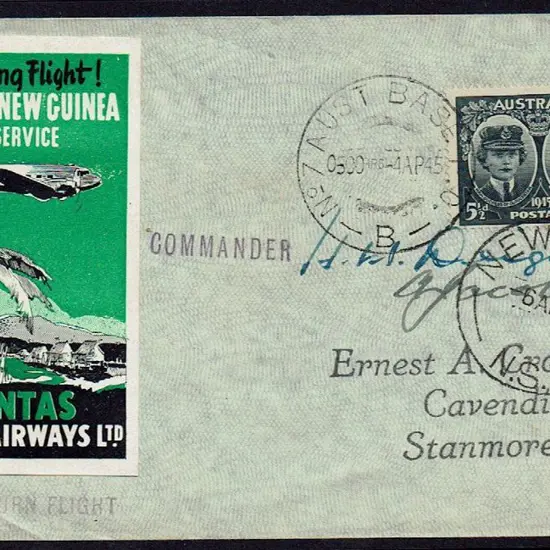 1945 (2nd April) New Guinea to Australia ...