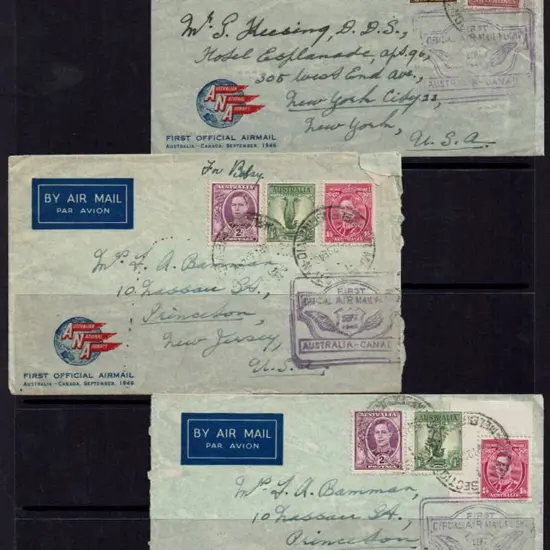 1946 (15th Sept) Australia to Canada Official ...