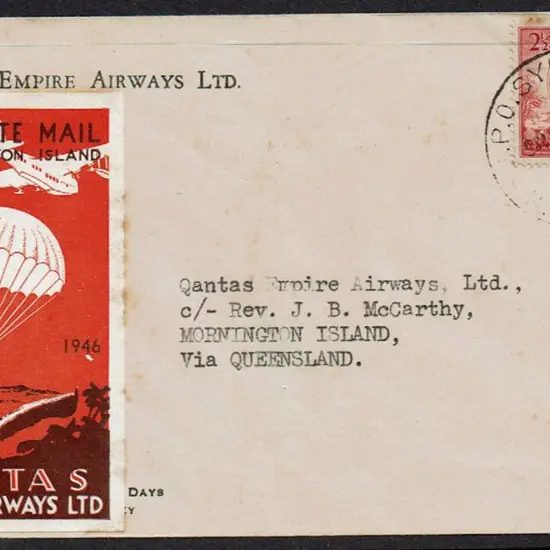 1946 (24th Dec) Sydney to Mornington Island Qantas ...