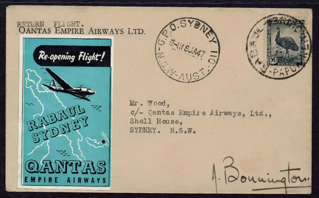 1947 (6th Jan) Rabaul to Sydney Qantas DC3 Survey ... Image 1++