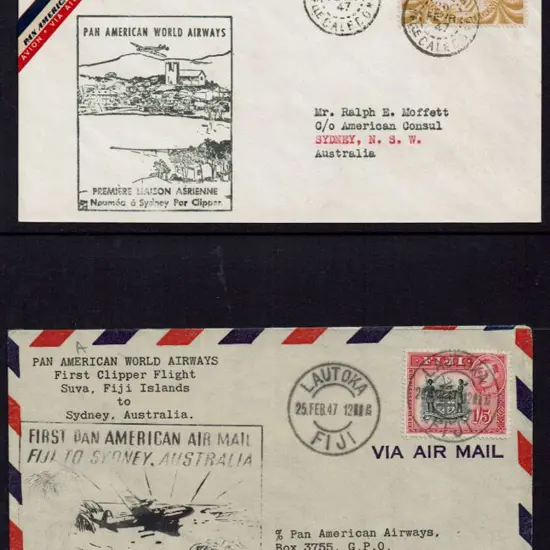 1947 (21st Feb) Noumea to Sydney & Lautoka to ...