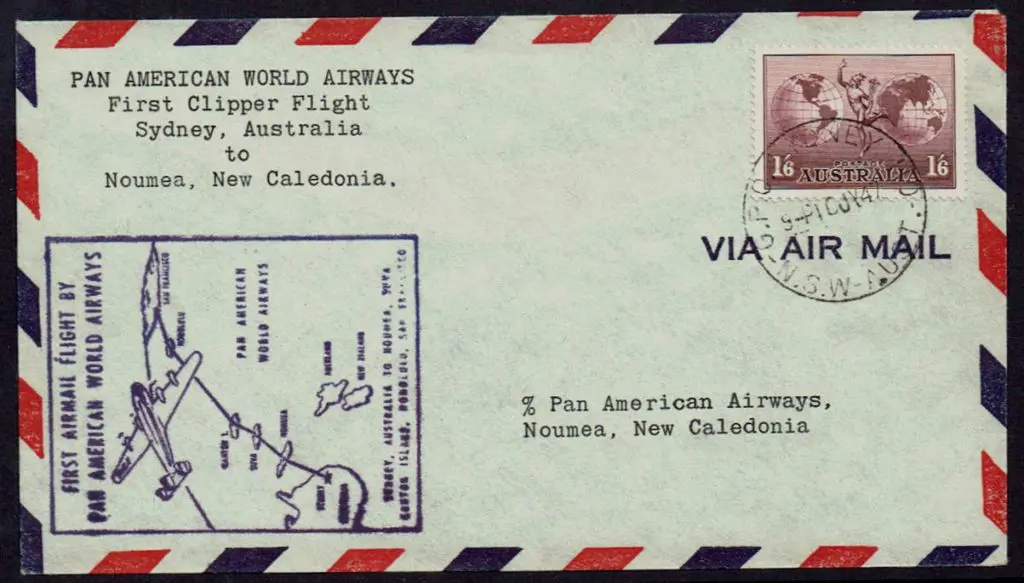 1947 (11th July) Australia to New Caledonia by Pan ... Image 1++