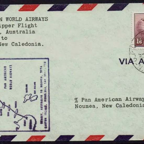 1947 (11th July) Australia to New Caledonia by Pan ...