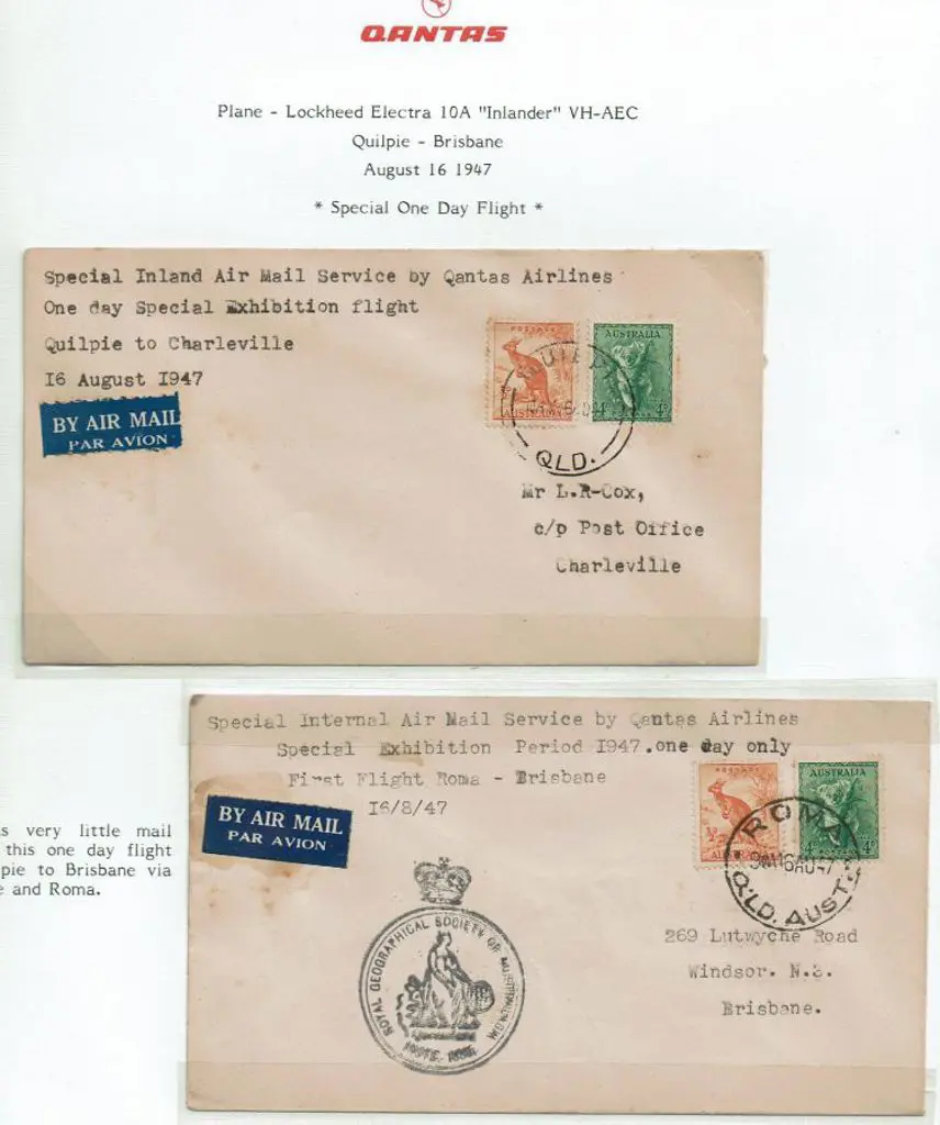 1947 (16th Aug) Quilpie to Charleville & Roma to ... Image 1++