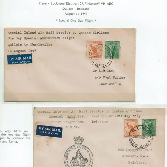 1947 (16th Aug) Quilpie to Charleville & Roma to ...