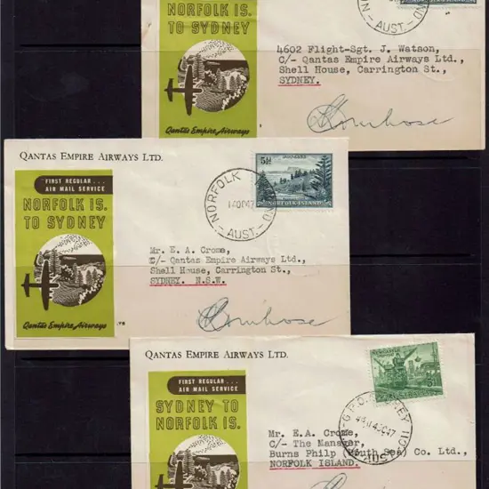 1947 (14th Oct) Sydney to Norfolk Is Qantas ...