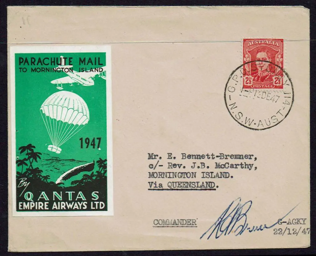1947 (19th Dec) Sydney to Mornington Island Qantas ... Image 1++