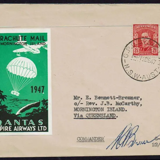 1947 (19th Dec) Sydney to Mornington Island Qantas ...