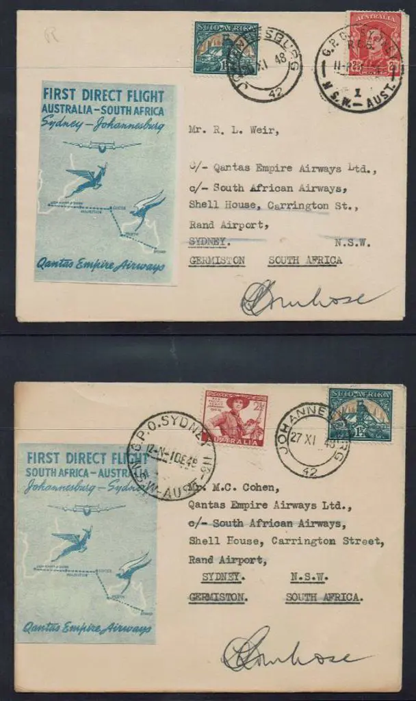 1948 (14th Nov) As above. Both covers with printed ... Image 1++