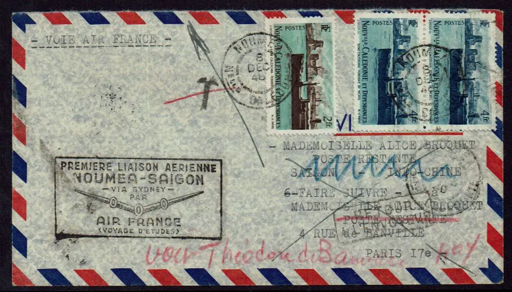 1948 (9th Dec) New Caledonia to Sydney by Air ... Image 1++