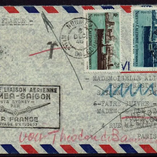 1948 (9th Dec) New Caledonia to Sydney by Air ...