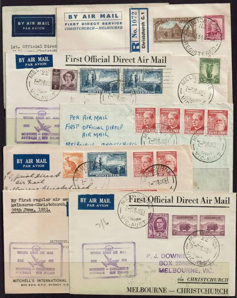 1951 (29th June) Melbourne to Christchurch First ... Image 1++