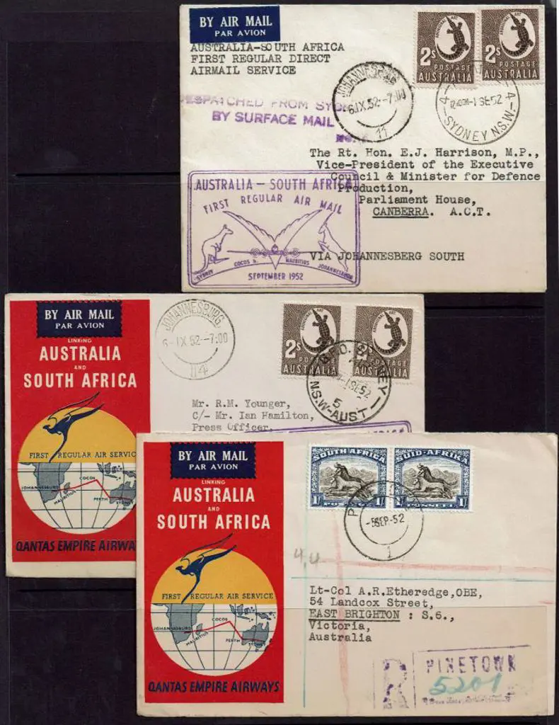 1952 (1st Sept) Australia to South Africa by ... Image 1++