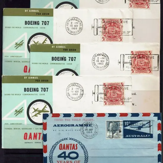 1960 (16th Nov) Qantas Round the World 40th Anniv ...