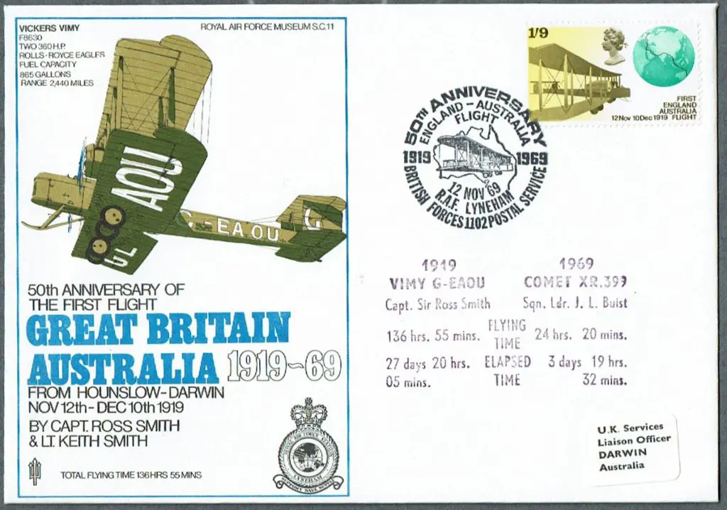 1969 (12th Nov) England to Australia RAF Commem ... Image 1++