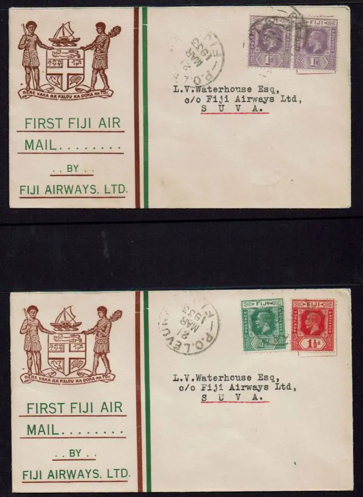 1933 (18th Mar) As above but two, both with 2d KGV ... Image 1++
