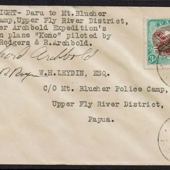 1936 (18th Jun) Daru to Mount Blucher for the ...
