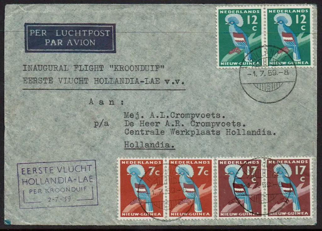 1959 (1st July) Hollandia to Lae by KNILM with ... Image 1++