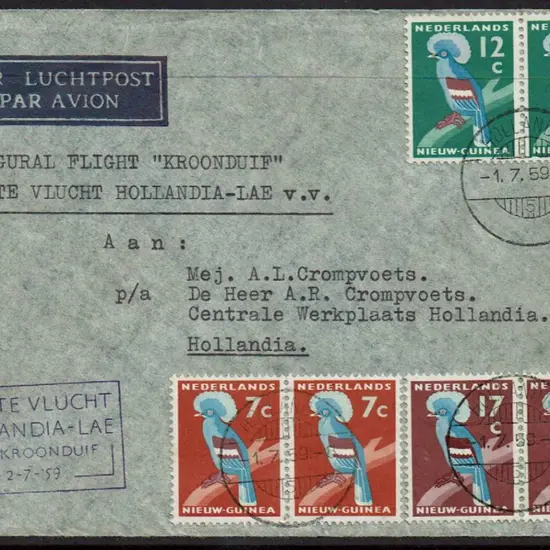 1959 (1st July) Hollandia to Lae by KNILM with ...