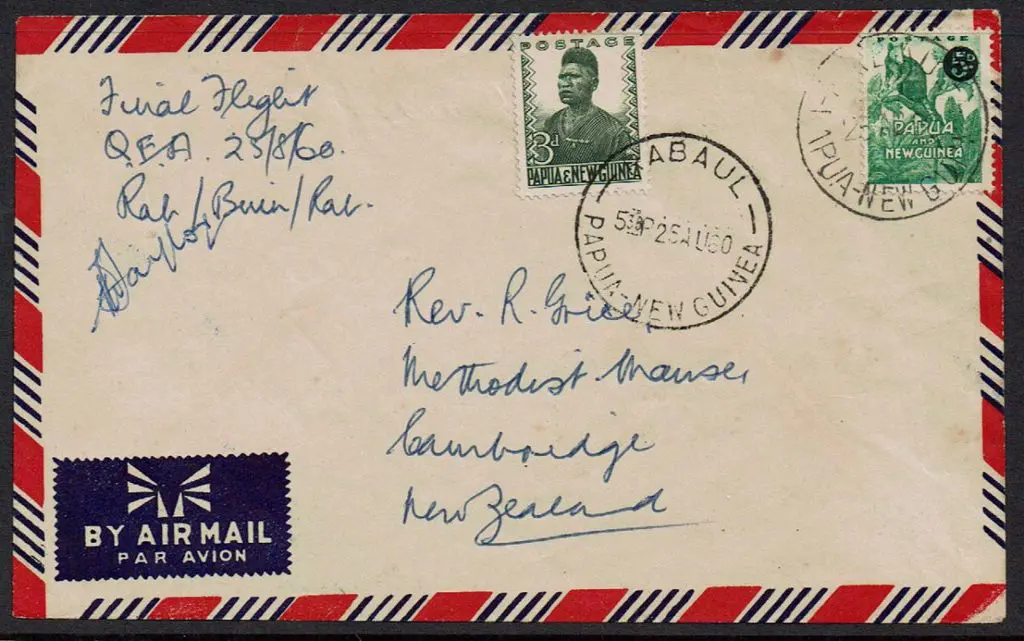 1960 (25th Aug) Rabaul to Buin & return cover ... Image 1++