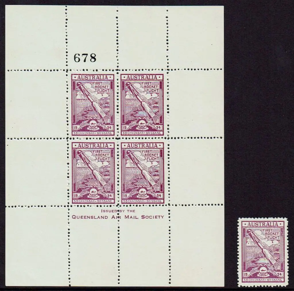 1934 (4th Dec) SS "Canonbar" – Brisbane sheet of 4 ... Image 1++