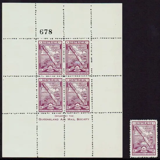 1934 (4th Dec) SS "Canonbar" – Brisbane sheet of 4 ...
