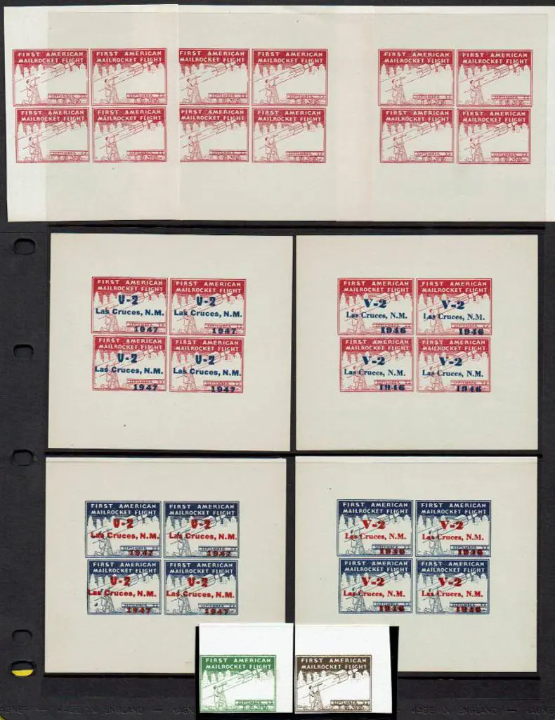 1935-1946 USA Rocket Mail vignettes. (1) First ... Image 1++