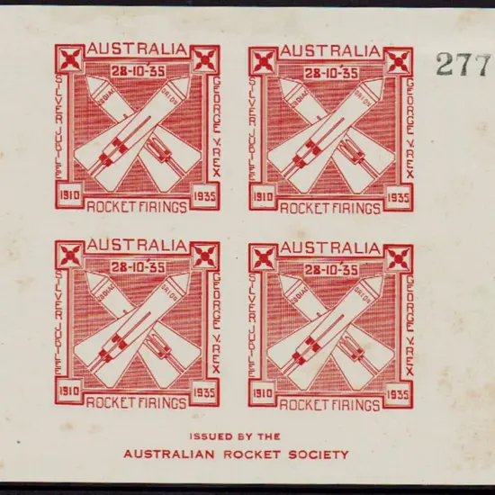 1936 (24th Feb) Riverview to Moggill sheetlet of 4 ...