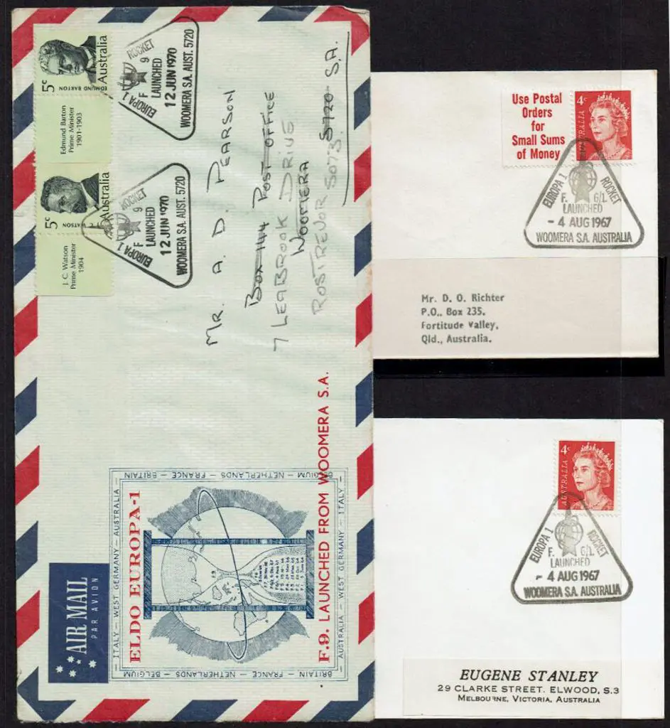 1967 (4th Aug) Rocket Mail covers launched from ... Image 1++