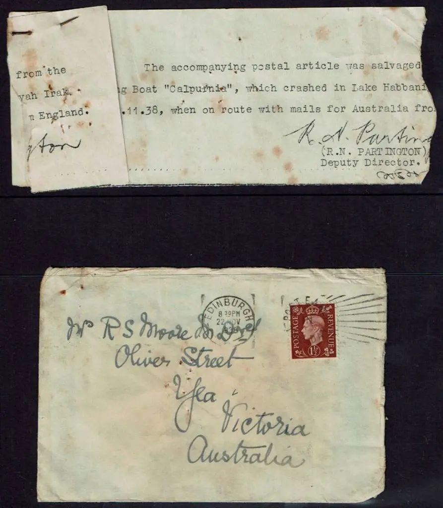 1938 (27th Nov) Imperial Airways England to ... Image 1++