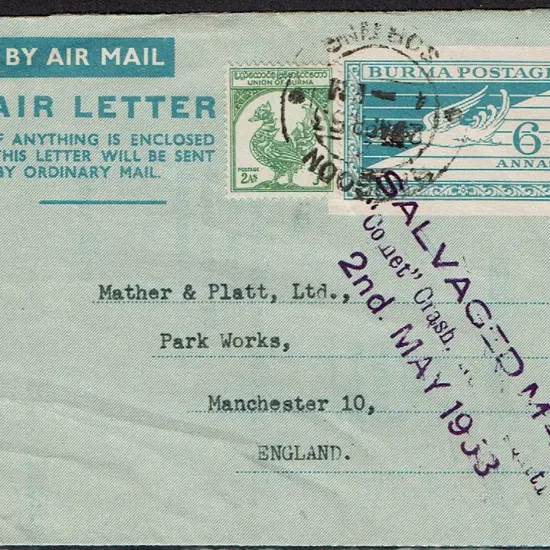 1953 (2nd May) Crash of BOAC Comet. First jet ...
