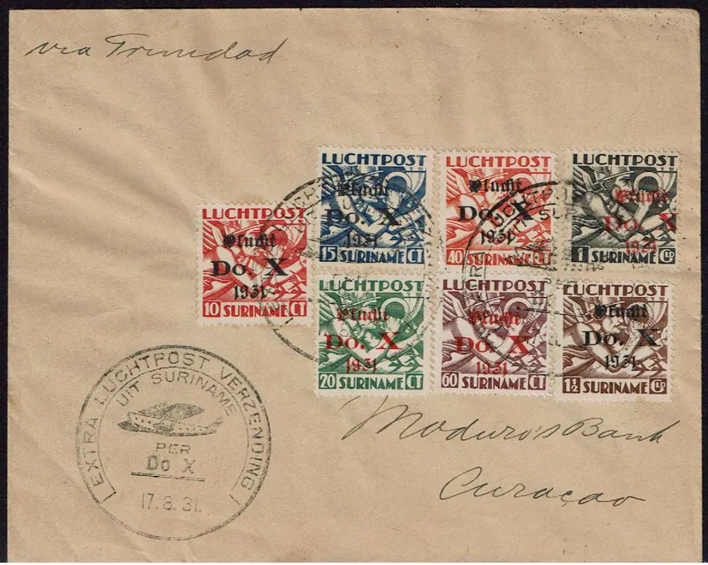 1931 (17th Aug) Suriname to Curacao with a ... Image 1++