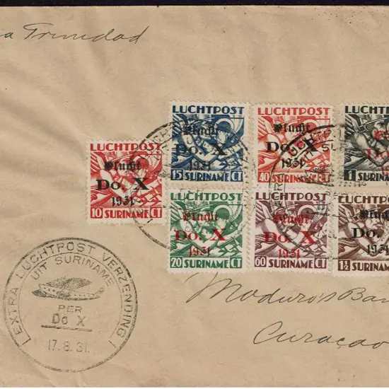 1931 (17th Aug) Suriname to Curacao with a ...
