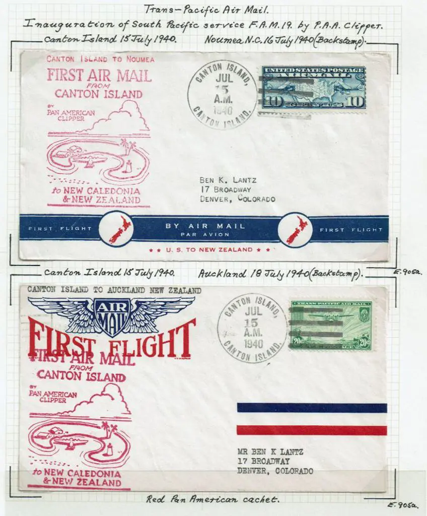 1940 (July) Canton Island to New Caledonia, New ... Image 1++
