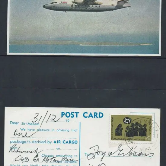 1966 (Dec) MMA colour postcard showing Fokker F27 ...