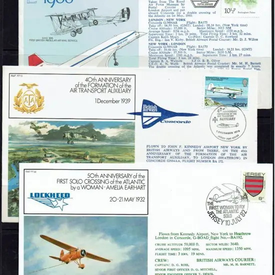 1979, 1980 & 1982 Concorde flown covers from JFK ...
