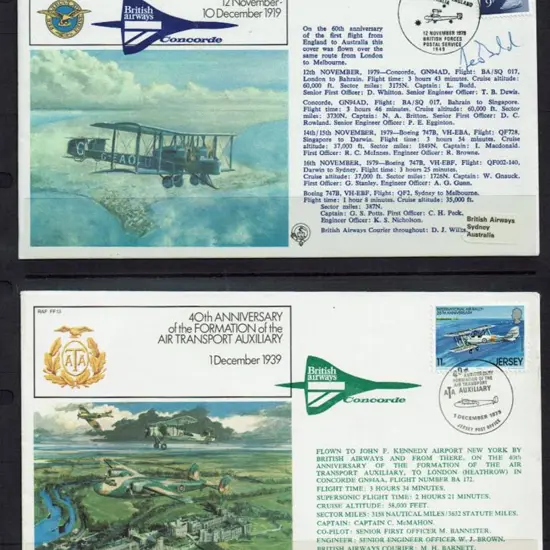 1979-1980 RAF commem covers celebrating various ...