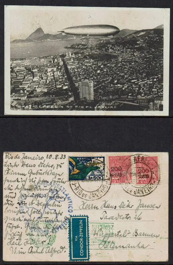 1933 (10th Aug) "Graf Zeppelin over Rio de ... Image 1++