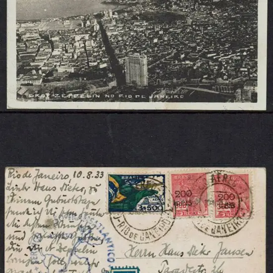 1933 (10th Aug) "Graf Zeppelin over Rio de ...