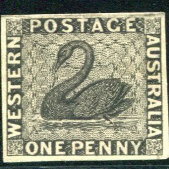 1854 1d black De La Rue imperforate proof on ...
